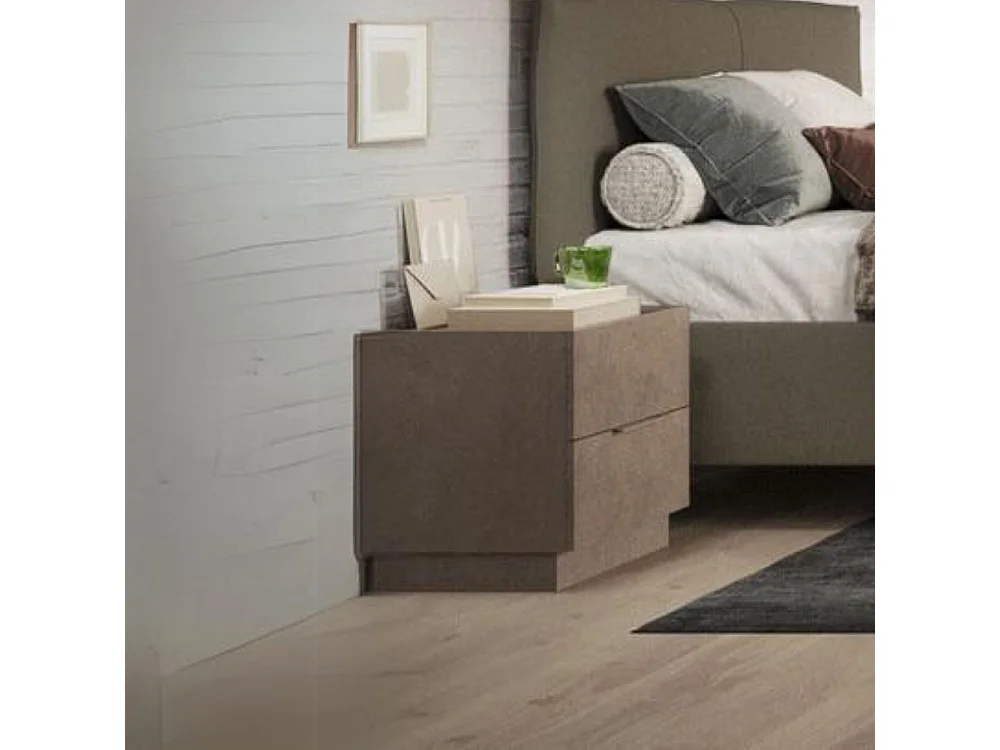 Comodino 2 cassetti Mustella colore bronzo