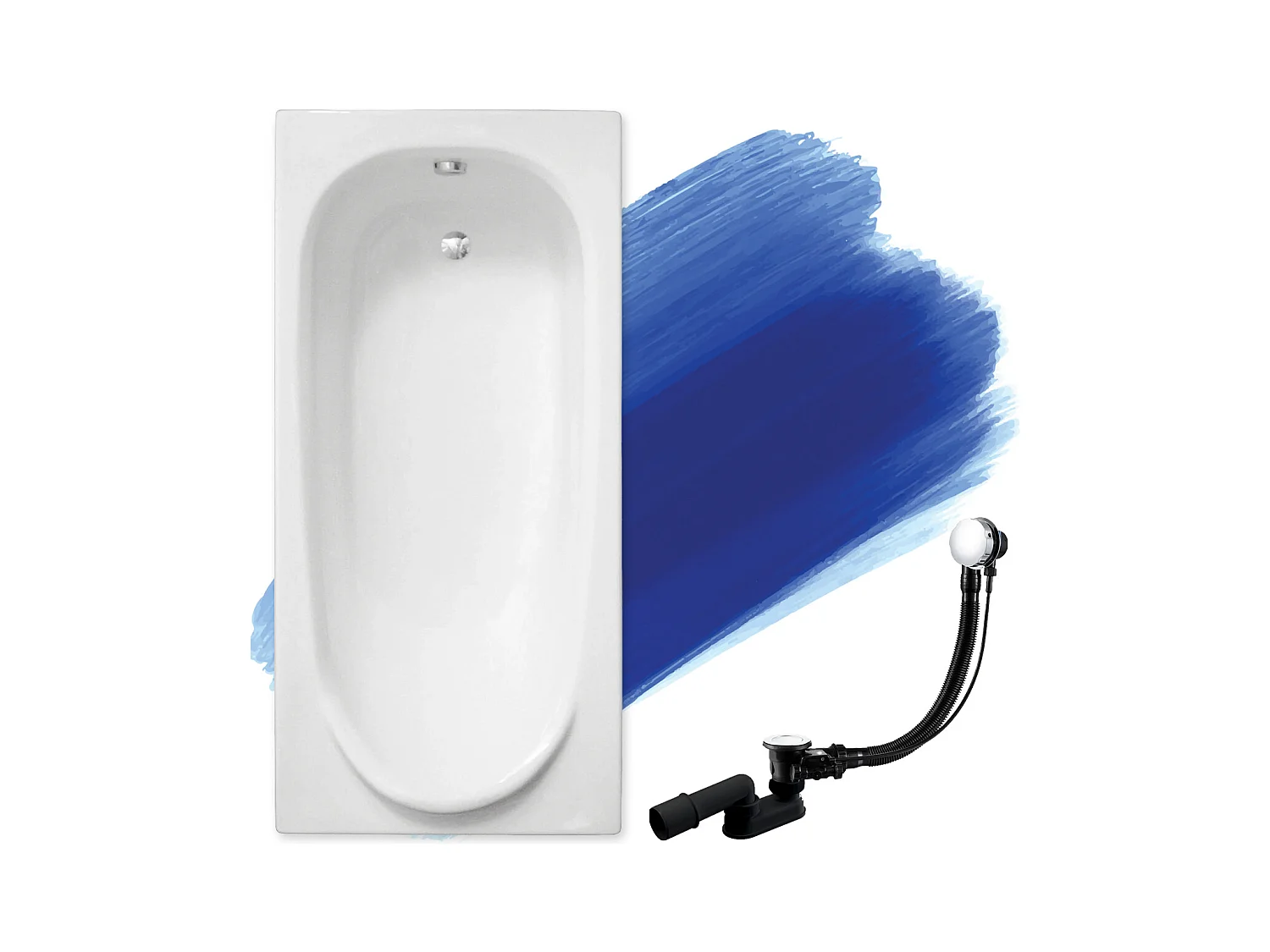 Badewanne Rechteck MEDIUM 190x80 | Ablauf & Füße GRATIS !