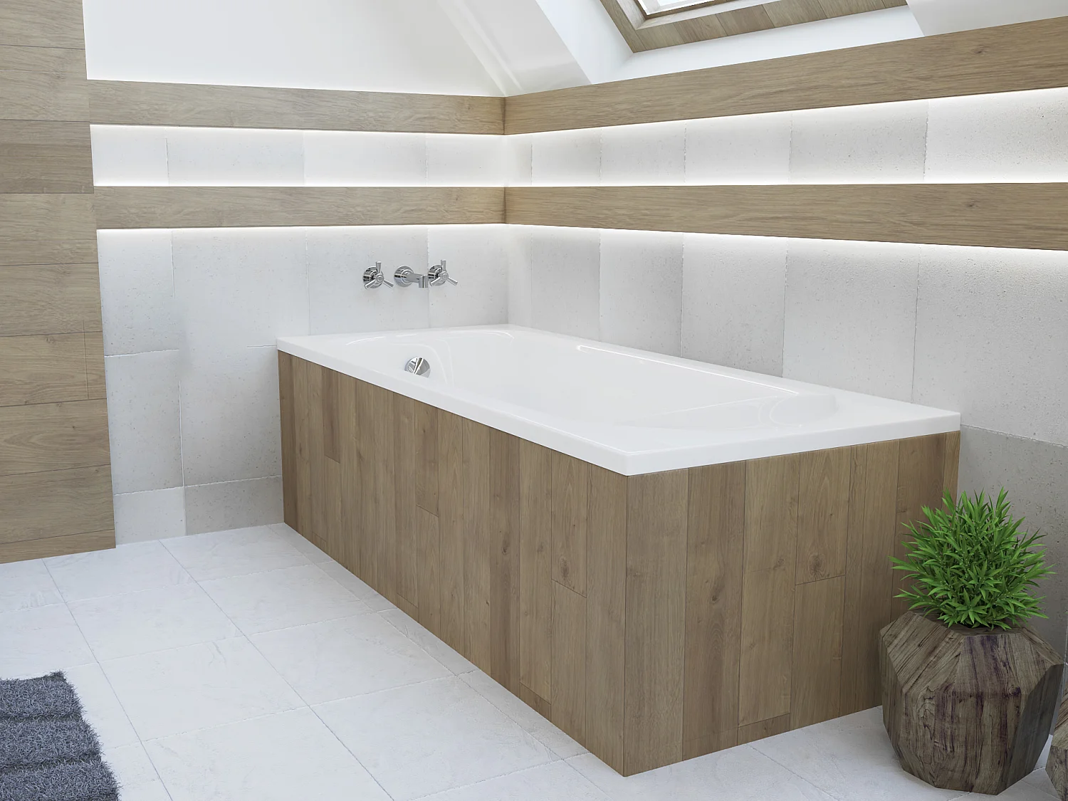 Badewanne Rechteck MEDIUM 160x75 mit Styroporverkleidung | Ablauf & Füße GRATIS !