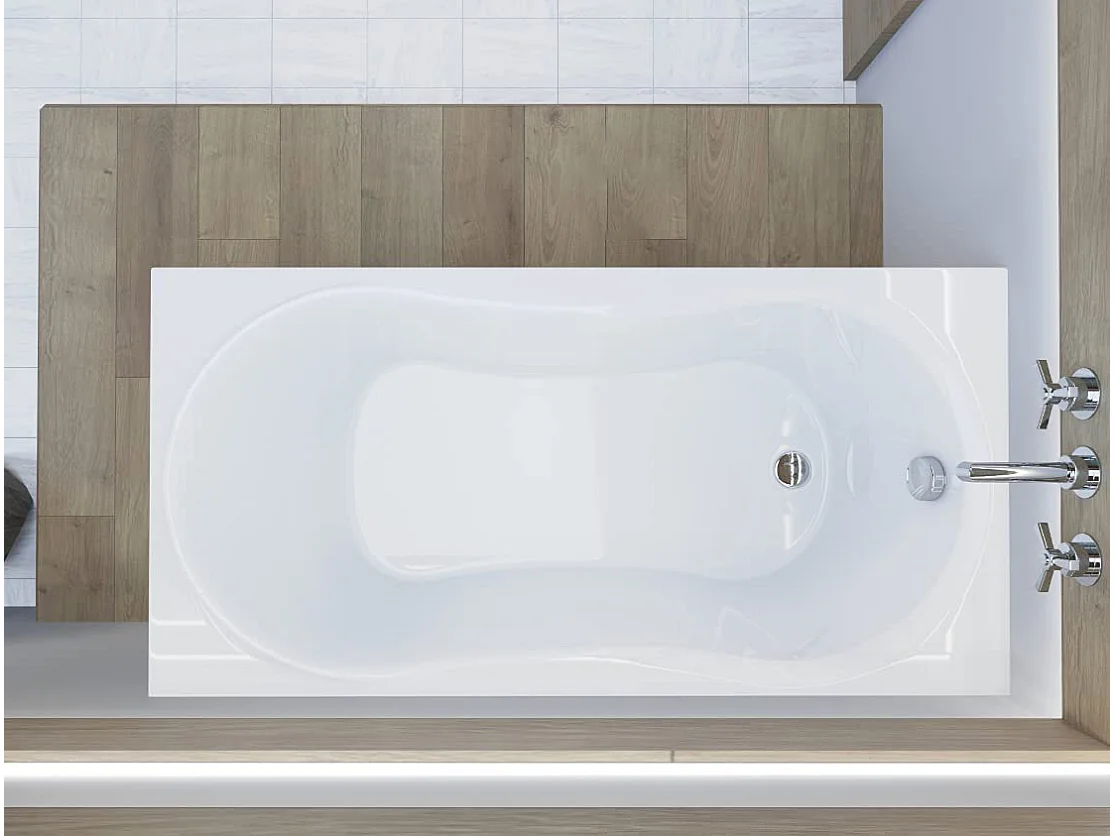Badewanne Rechteck GRACJA 170x70 mit Wannenträger | Ablauf & Füße GRATIS !