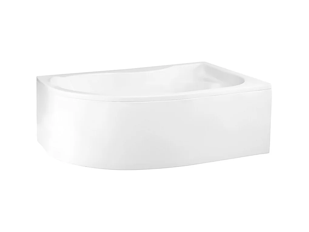 Hoekbad MEGA 160x105 rechts met acrylschort | Afvoer &amp; poten GRATIS!