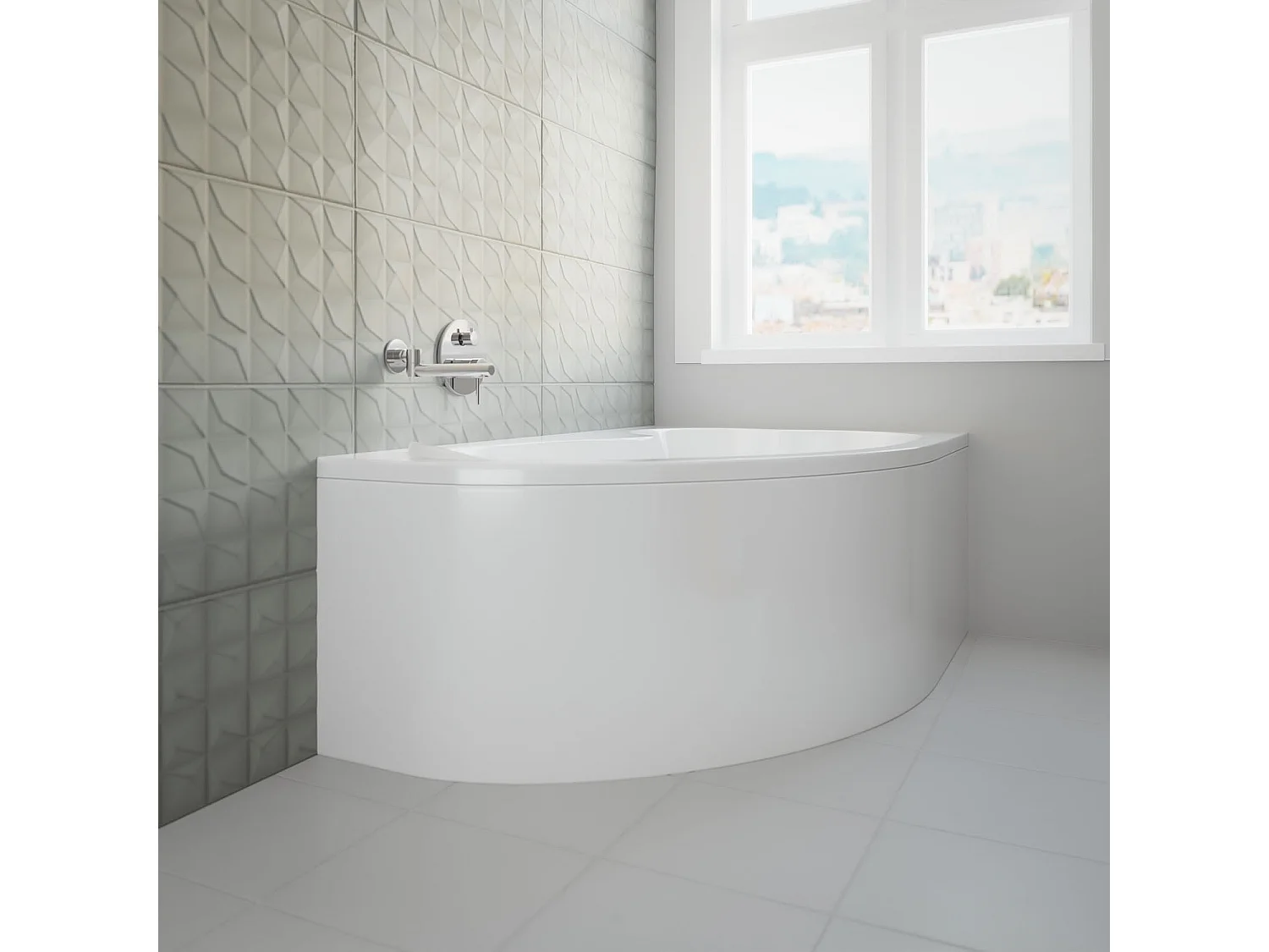 Badewanne Eckwanne MEGA 160x105 Rechts mit AcrylSchürze | Ablauf & Füße GRATIS !