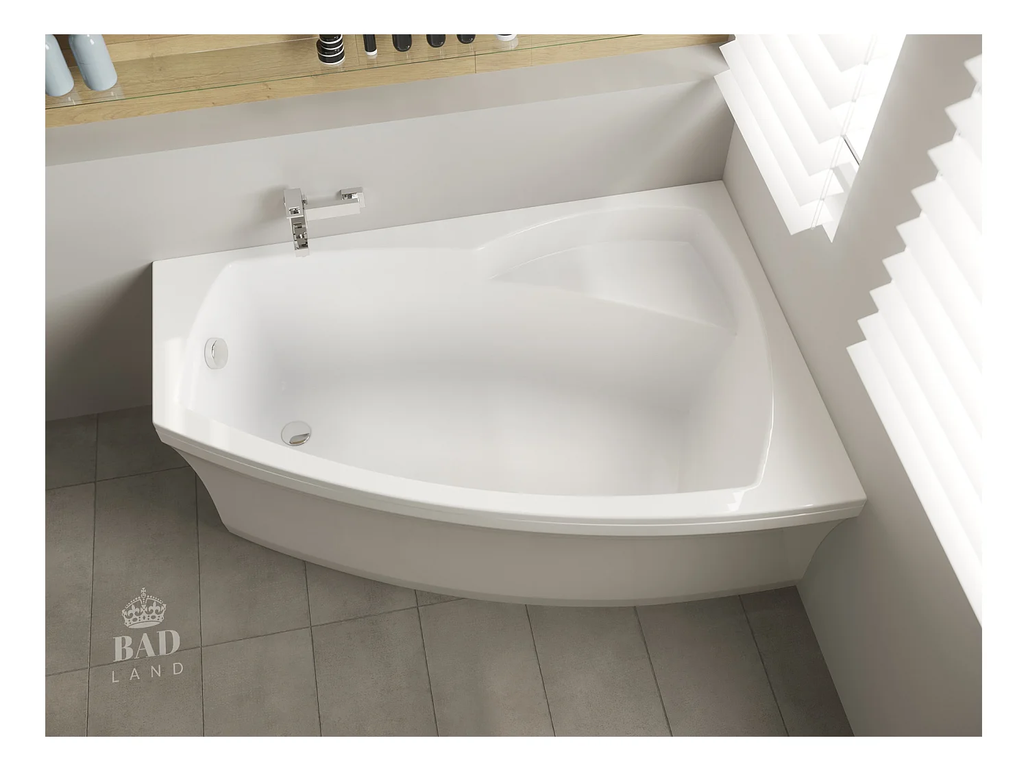 Badewanne Eckwanne FRIDA 160x105 Rechts mit AcrylSchürze | Ablauf & Füße GRATIS !