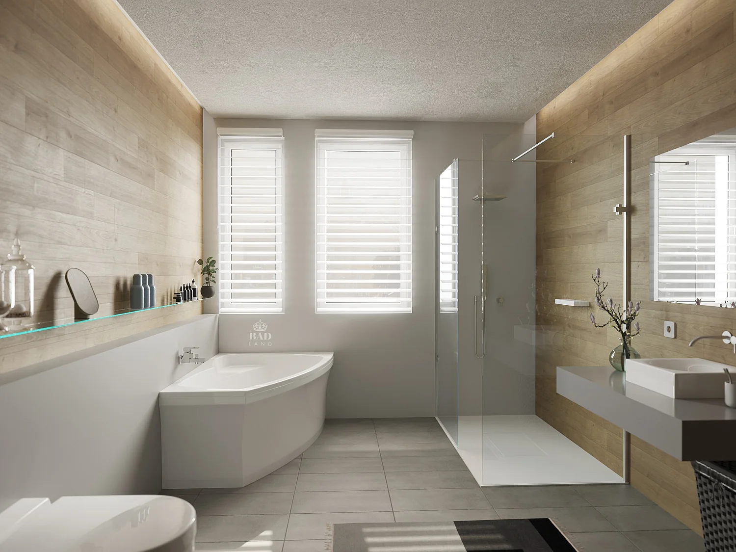 Baignoire asymétrique 160x105 Droite FRIDA acrylique blanc + avec Tablier + Pieds + Vidage à chromé