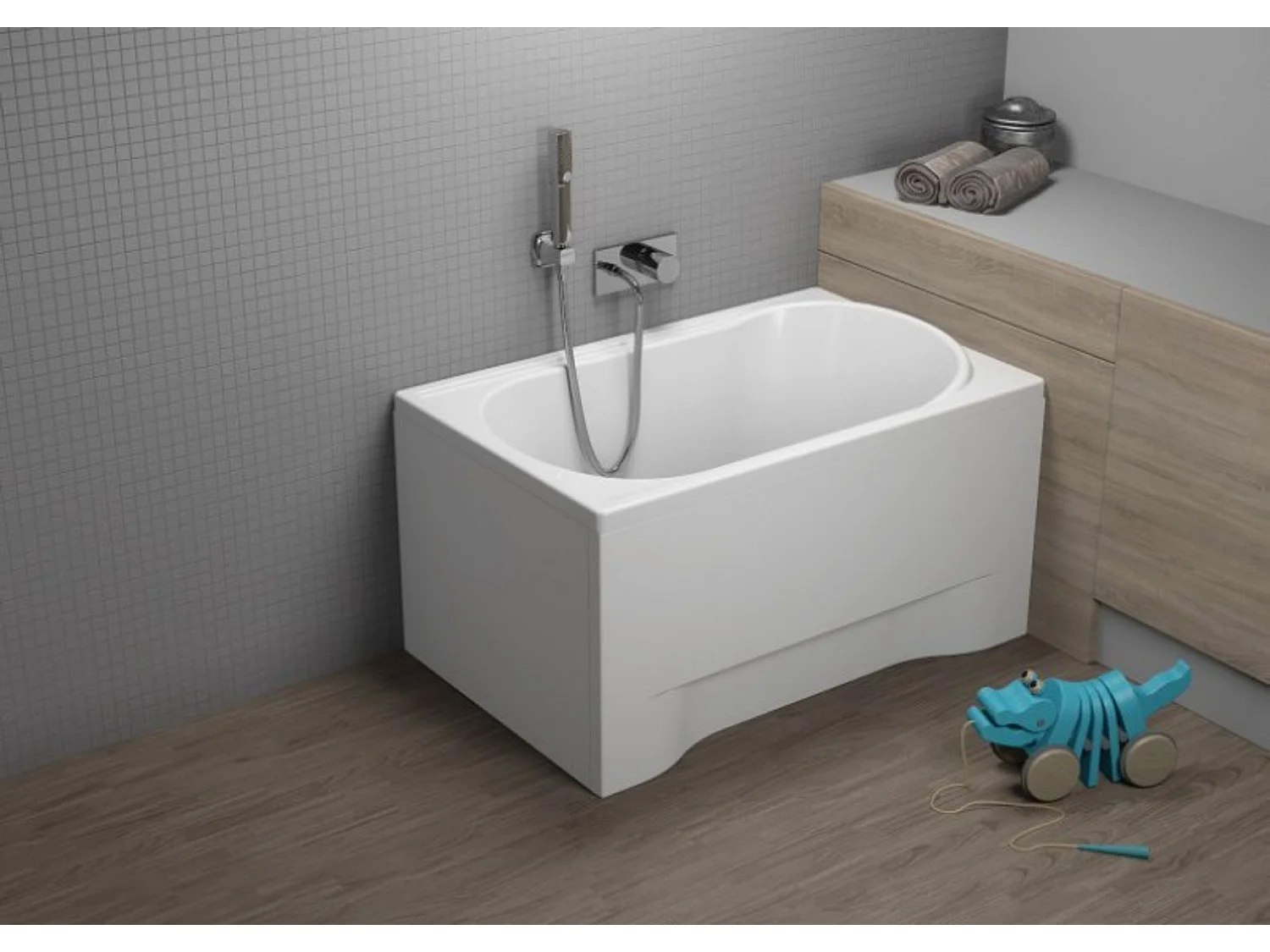 Badewanne Rechteck MINI 110x70 | Ablauf & Füße GRATIS !