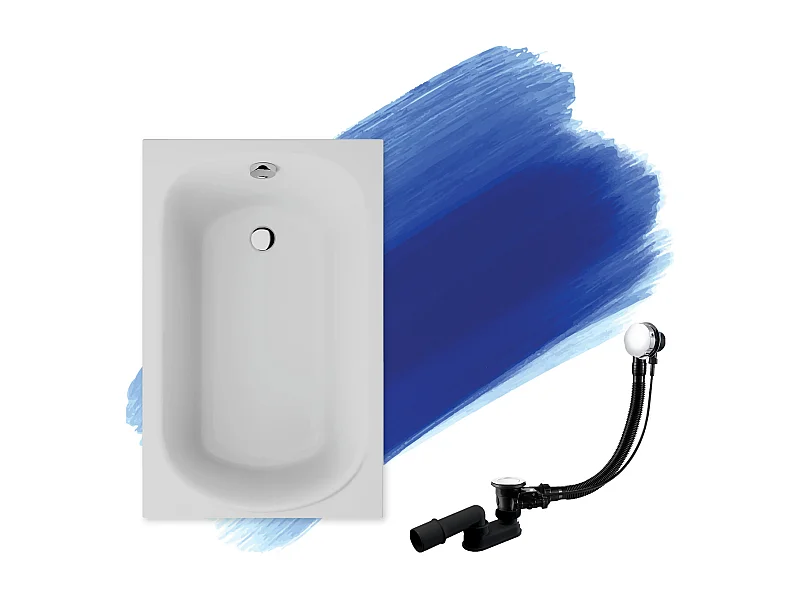 Rechthoekige badkuip MINI 110x70 | Afvoer &amp; poten GRATIS!