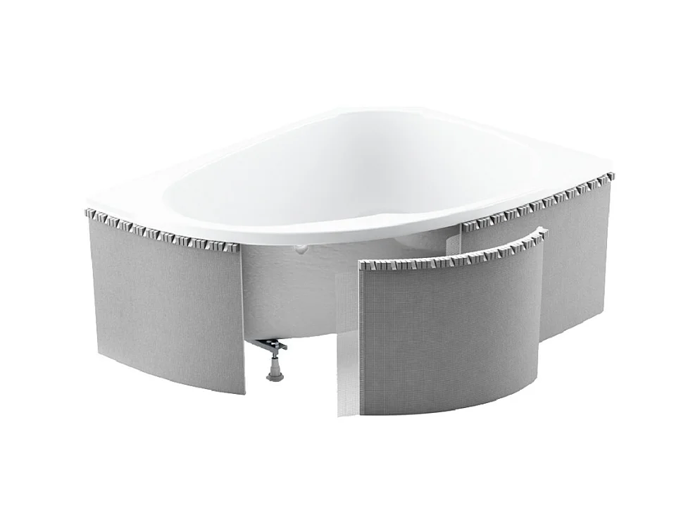 Badewanne Eckwanne SELENA 160x90 Rechts mit Styroporverkleidung | Ablauf & Füße GRATIS !