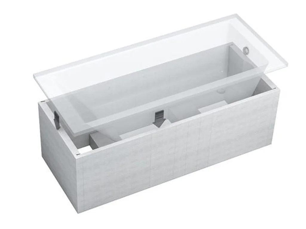 Badewanne Rechteck GRACJA 160x70 mit Wannenträger | Ablauf & Füße GRATIS !