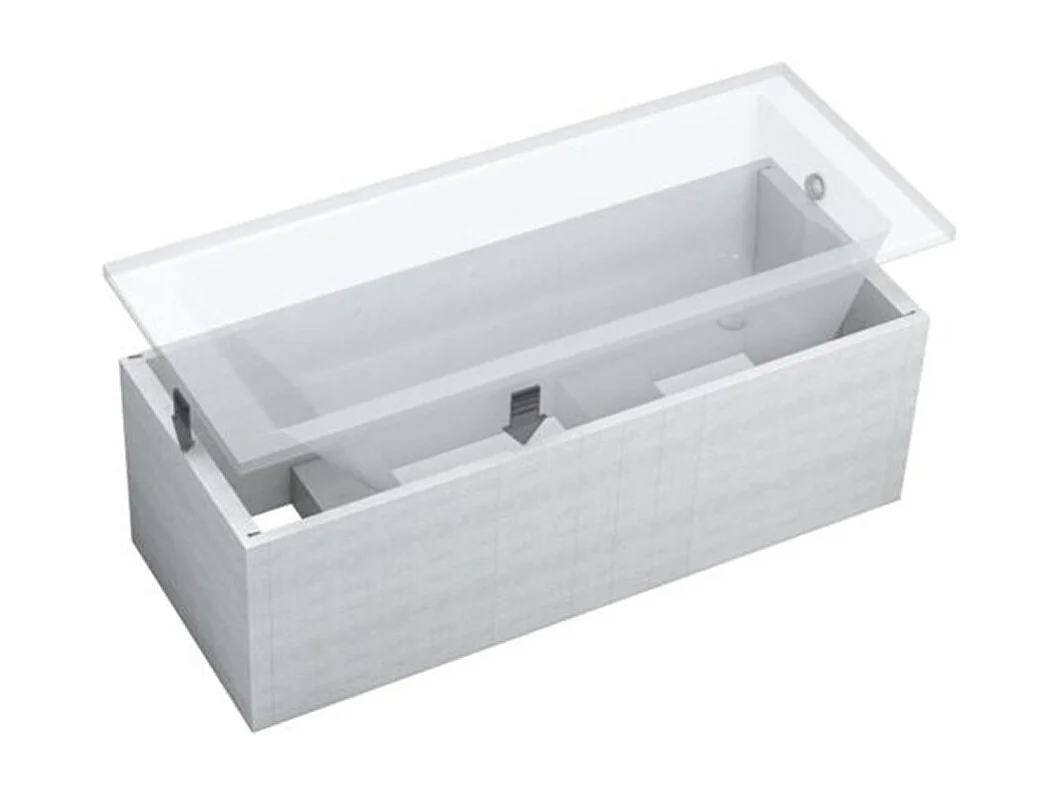 Badewanne Rechteck GRACJA 170x75 mit Wannenträger | Ablauf & Füße GRATIS !