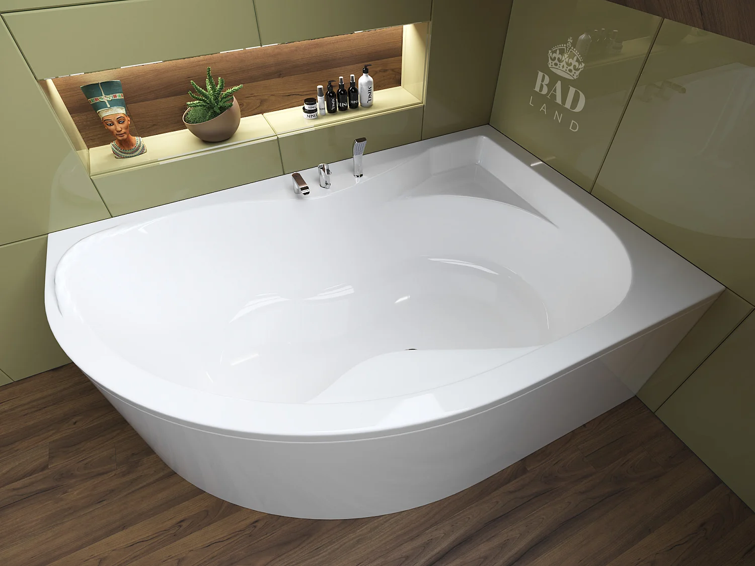 Badewanne Eckwanne DORA 170x110 Rechts | Ablauf & Füße GRATIS !