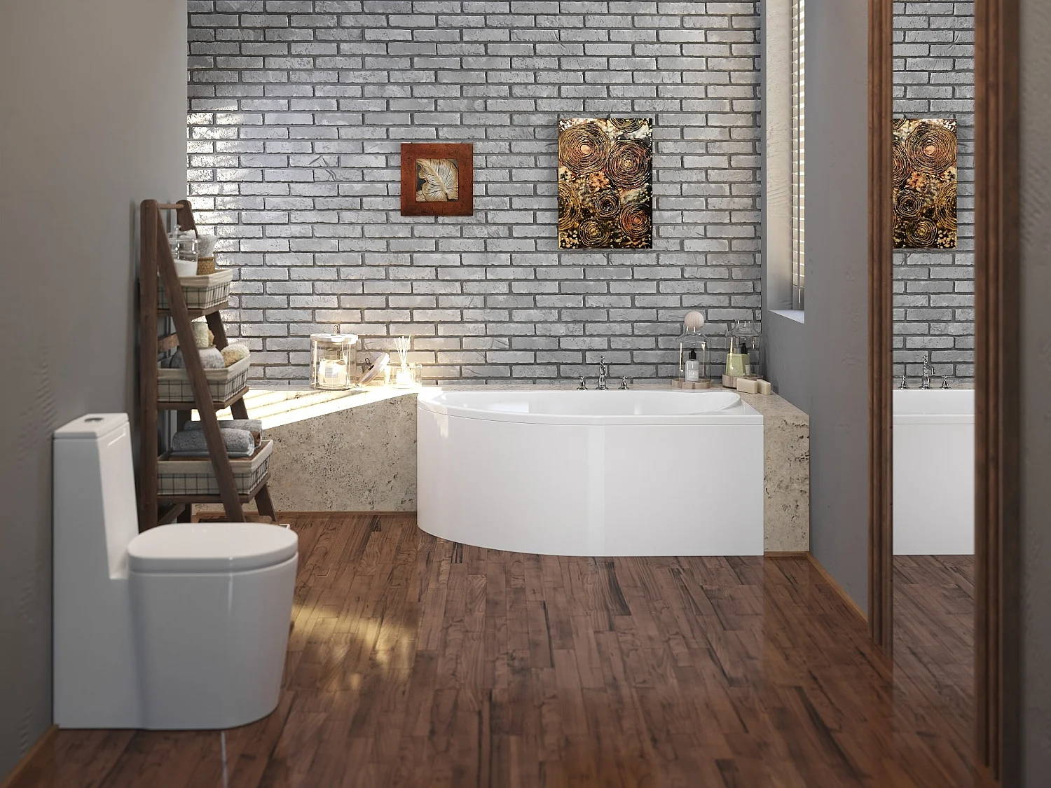 Baignoire asymétrique 140x70 Droite MIKI acrylique blanc, sans Habillage + Pieds + Vidage à chromé