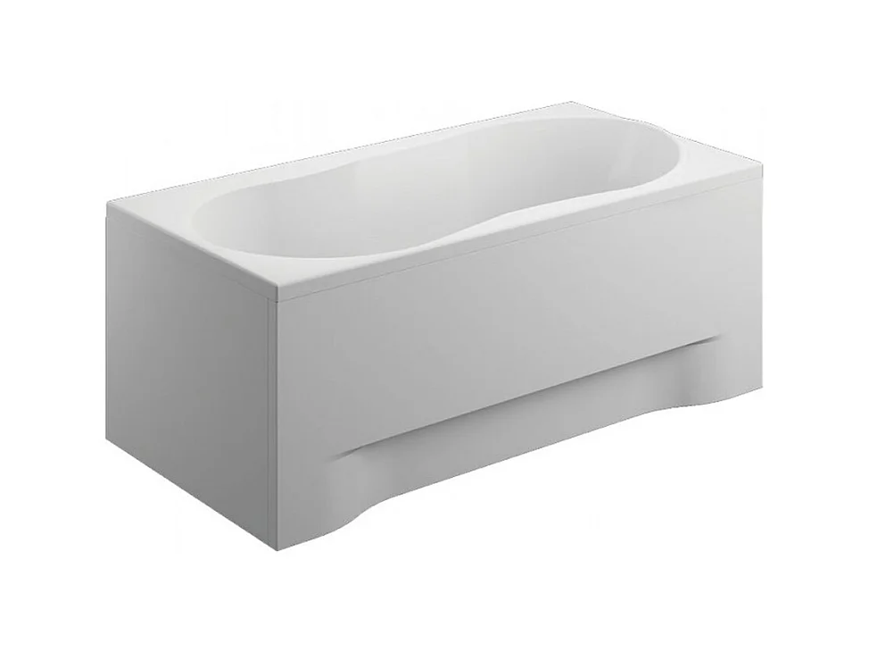 Baignoire rectangulaire 160x70 GRACJA acrylique blanc + avec Tablier + Pieds + Vidage à chromé