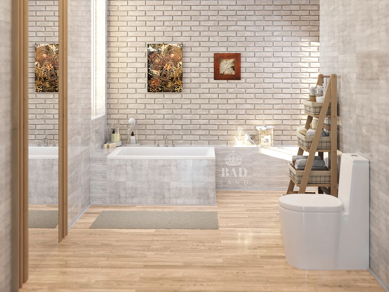 Baignoire rectangulaire 100x70 CAPRI acrylique blanc + Habillage en polystyrène + Pieds + Vidage à chromé