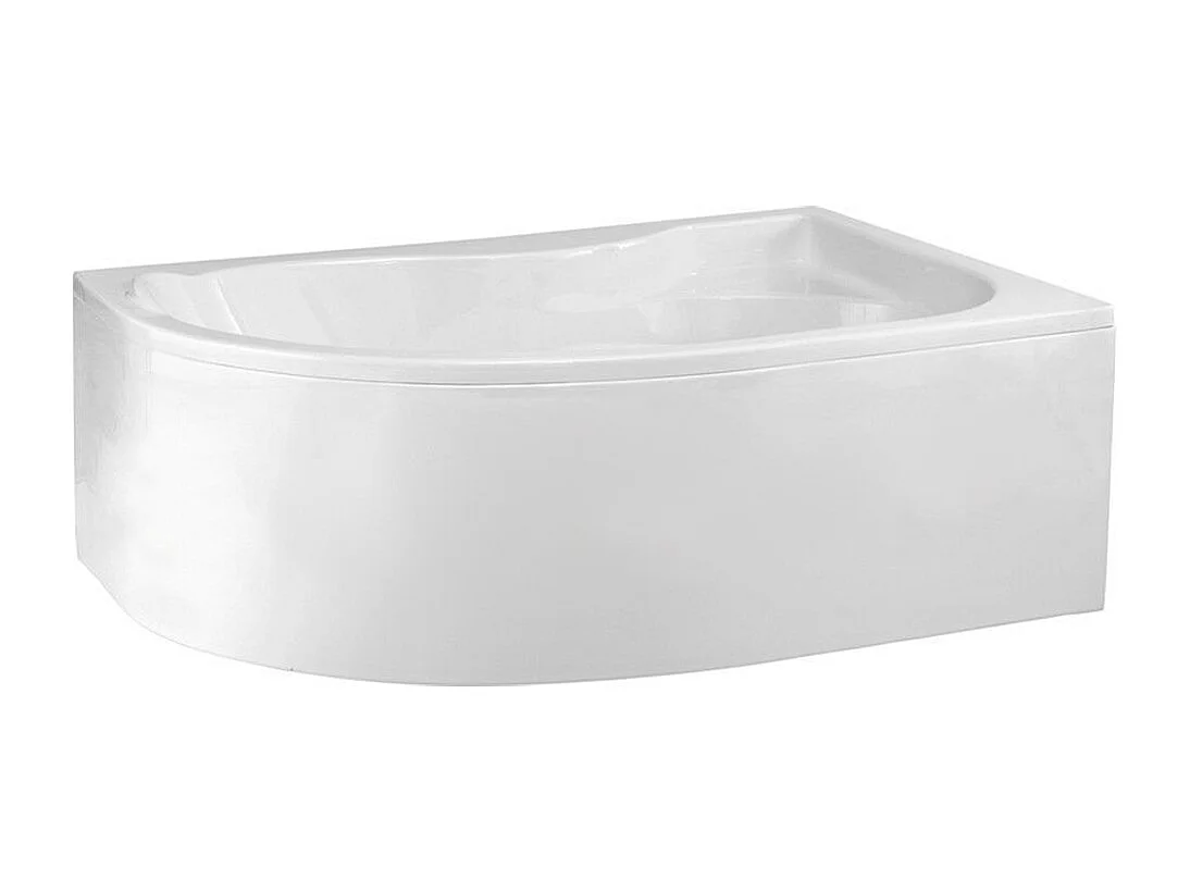 Baignoire asymétrique 170x110 Droite DORA acrylique blanc + avec Tablier + Pieds + Vidage à chromé