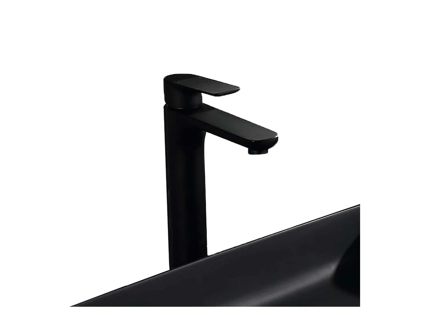 Mitigeur salle de bain noir haut