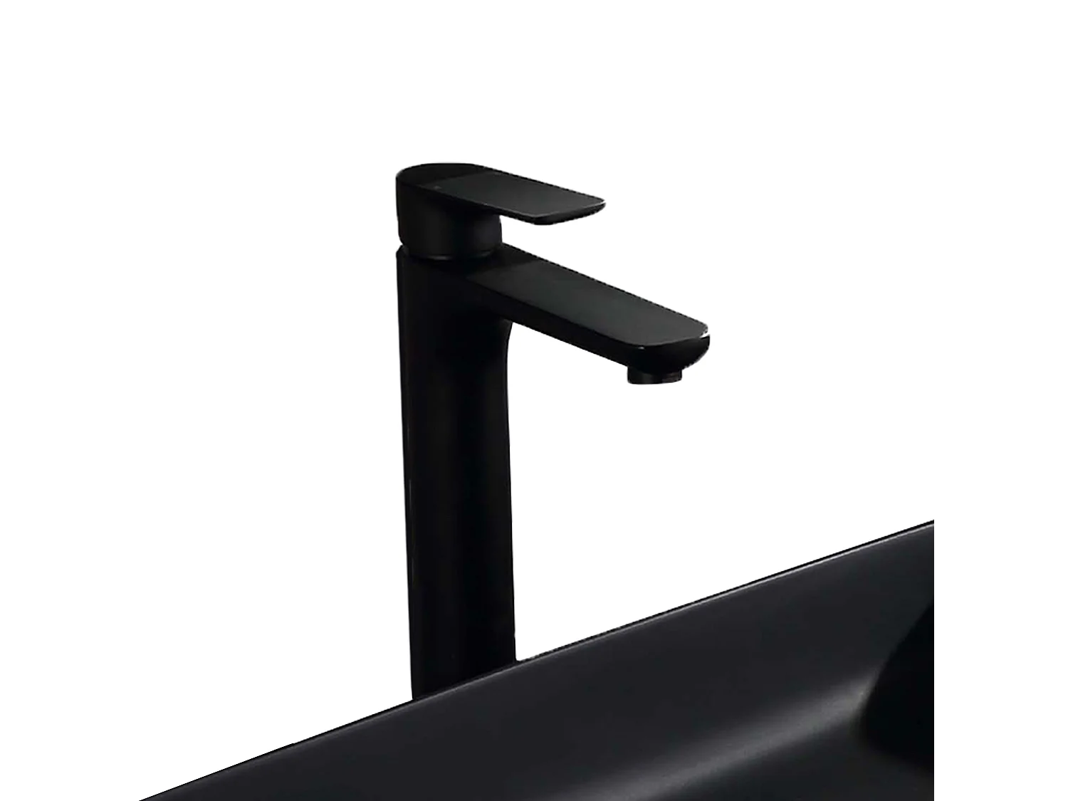 Mitigeur salle de bain noir haut