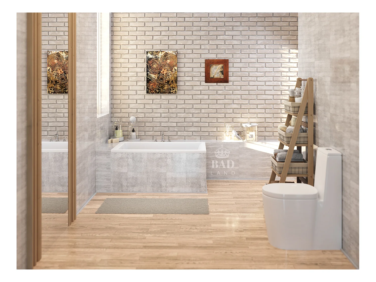 Baignoire rectangulaire 100x70 CAPRI acrylique blanc + Support stabilisateur en polystyrène + Pieds + Vidage à chromé