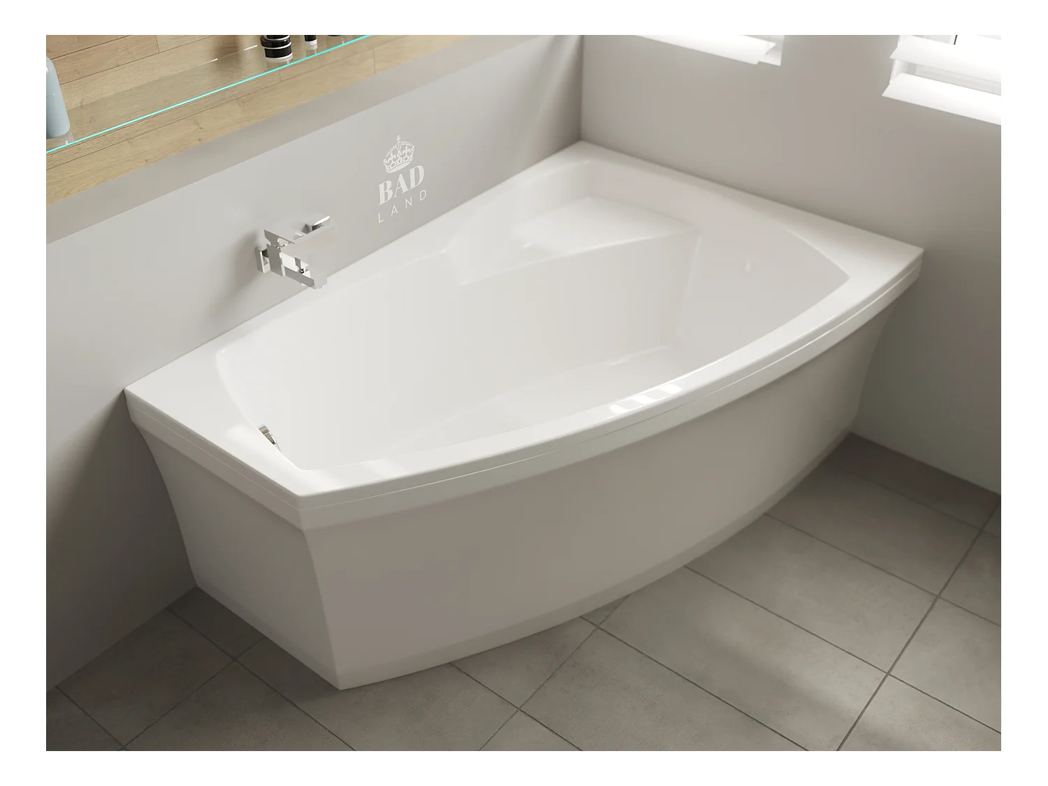 Badewanne Eckwanne FRIDA 160x105 Rechts | Ablauf & Füße GRATIS !