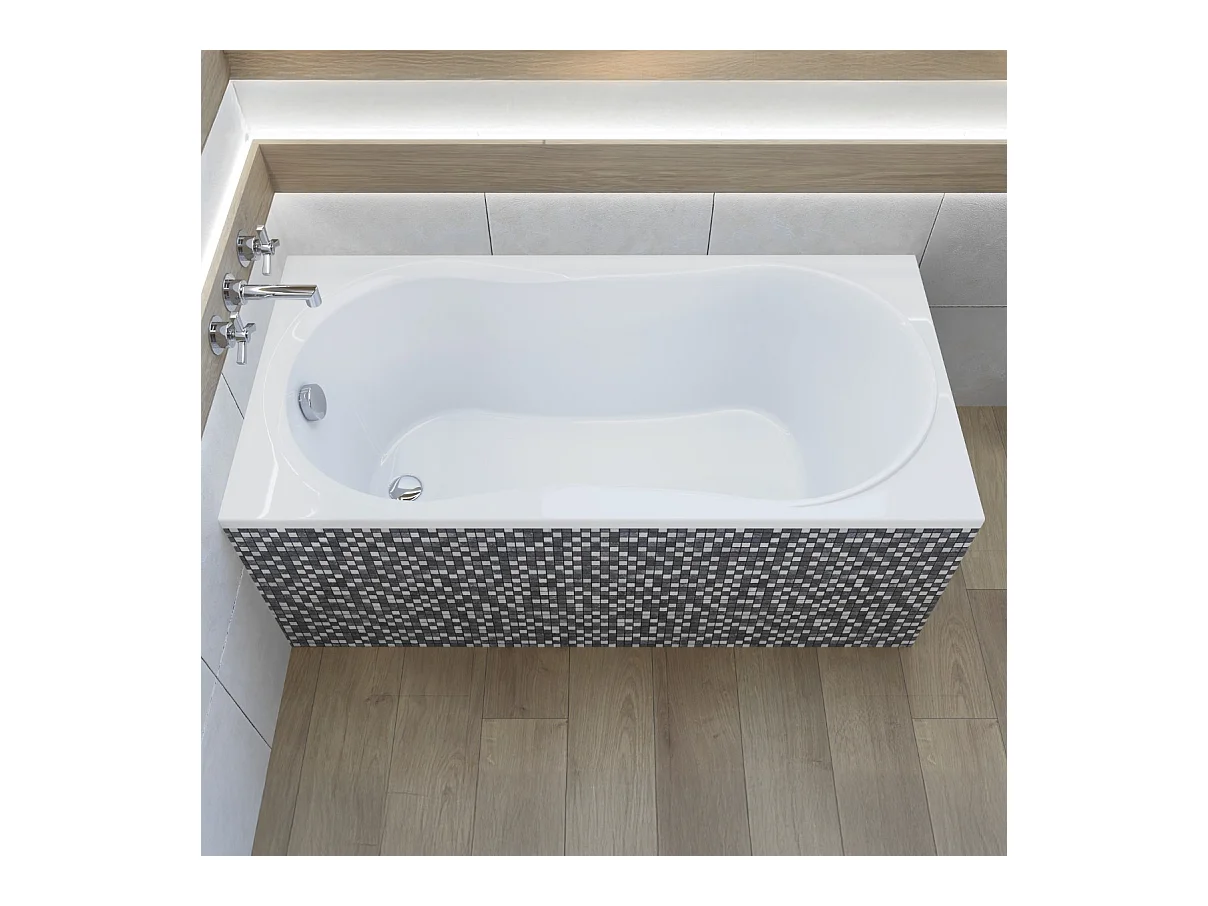Badewanne Rechteck GRACJA 120x75 mit Styroporverkleidung | Ablauf & Füße GRATIS !