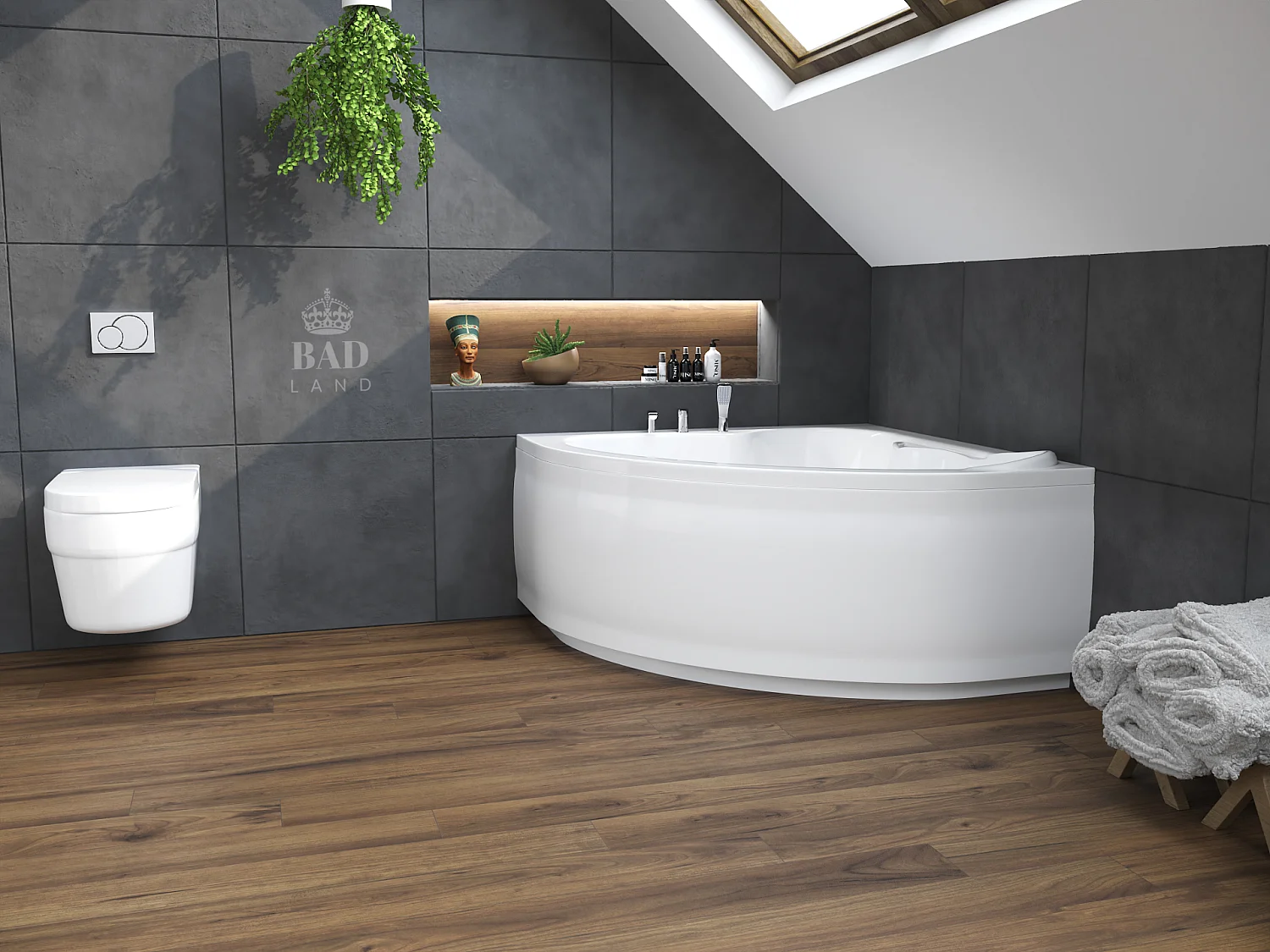 Badewanne Eckwanne STANDARD 120x120 mit AcrylSchürze | Ablauf & Füße GRATIS !