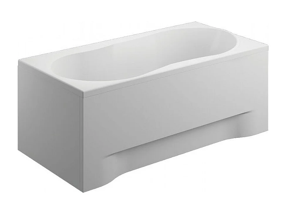 Baignoire rectangulaire 180x80 GRACJA acrylique blanc + avec Tablier + Pieds + Vidage à chromé