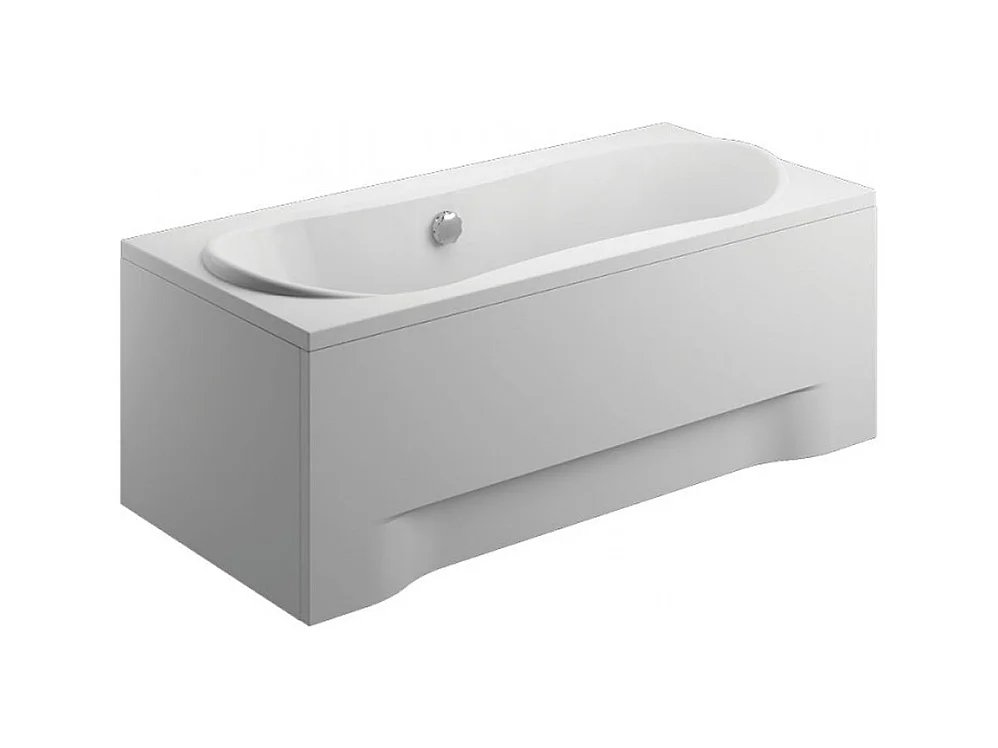 Baignoire rectangulaire 170x80 LONG acrylique blanc + avec Tablier + Pieds + Vidage à chromé