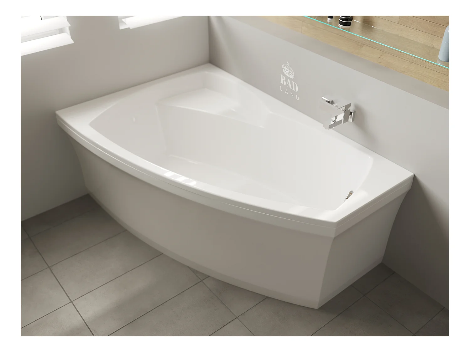 Badewanne Eckwanne FRIDA 160x105 Links | Ablauf & Füße GRATIS !