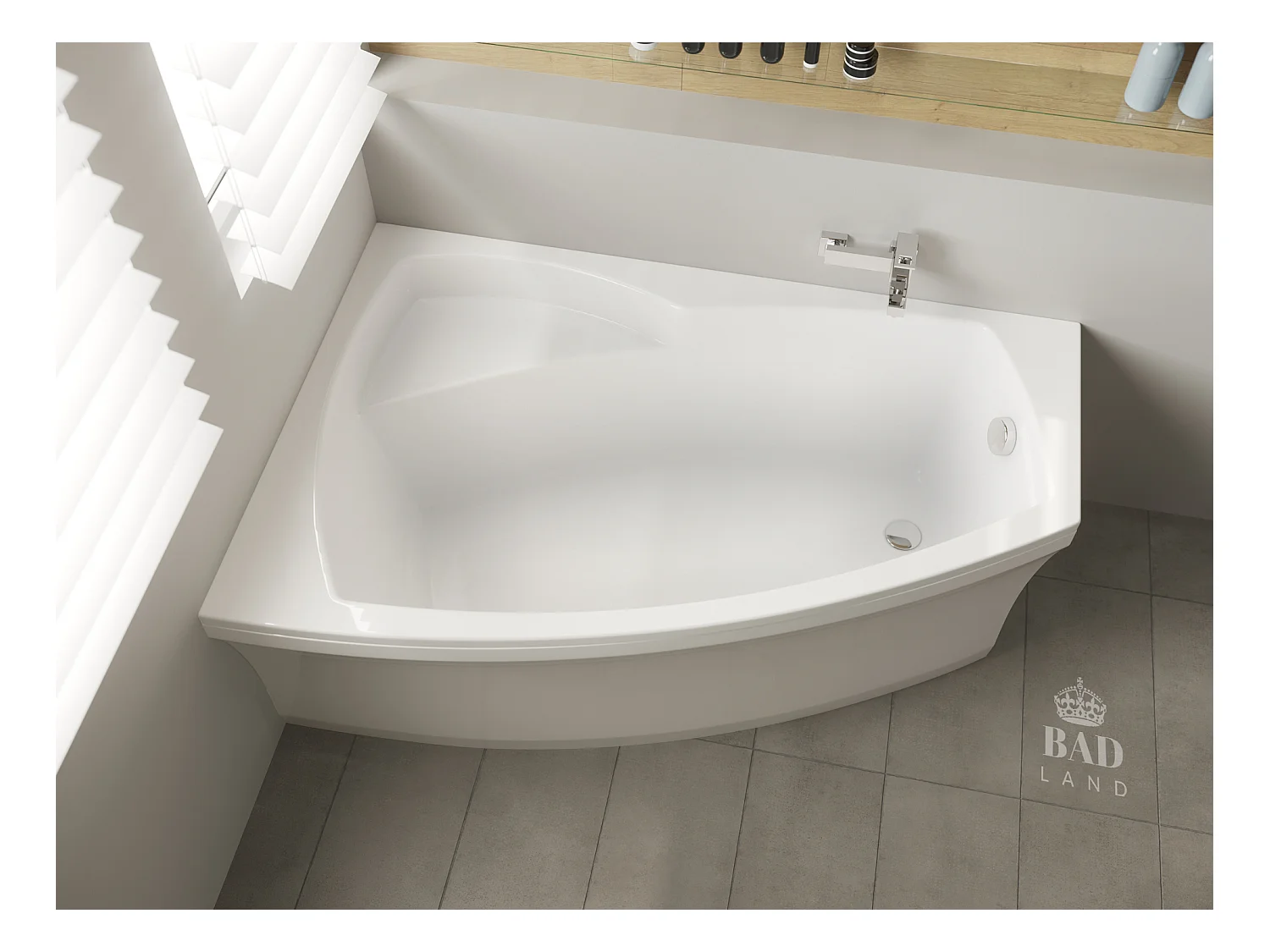 Badewanne Eckwanne FRIDA 160x105 Links | Ablauf & Füße GRATIS !