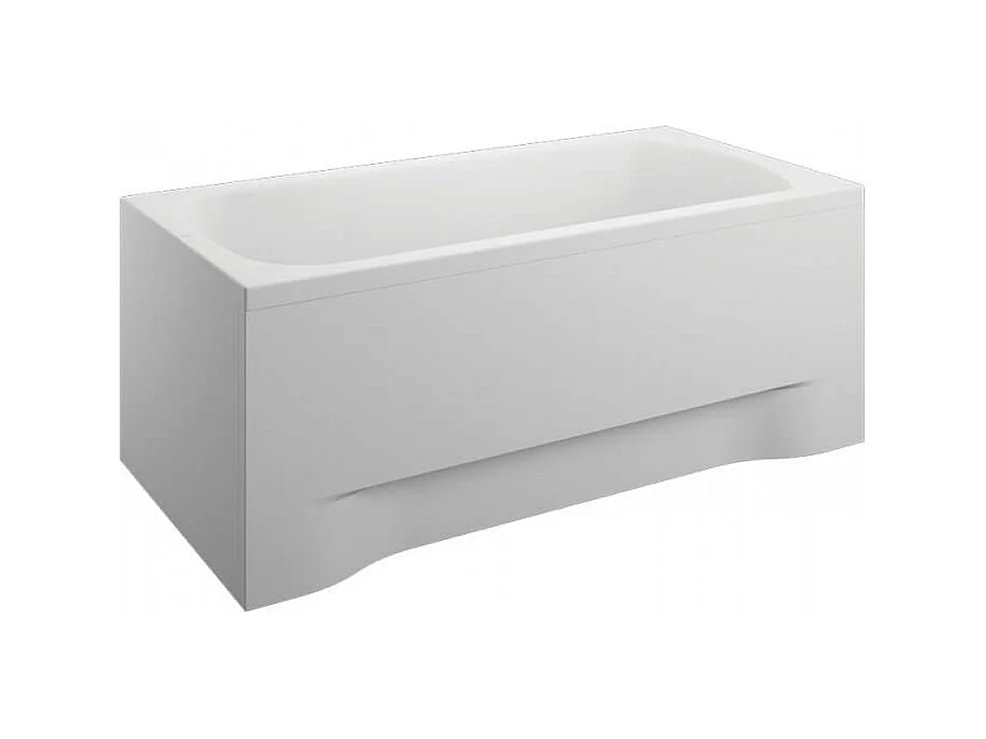 Baignoire rectangulaire 180x80 CLASSIC acrylique blanc + avec Tablier + Pieds + Vidage à chromé