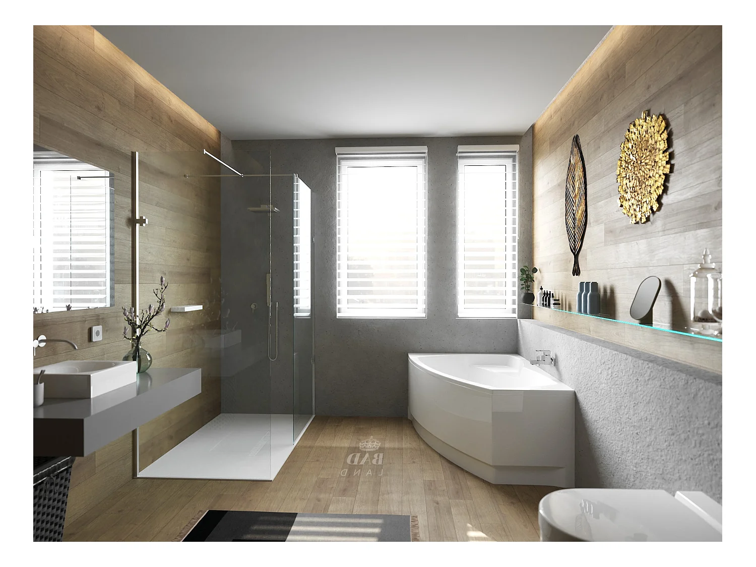 Baignoire asymétrique 140x80 Gauche FRIDA acrylique blanc + avec Tablier + Pieds + Vidage à chromé