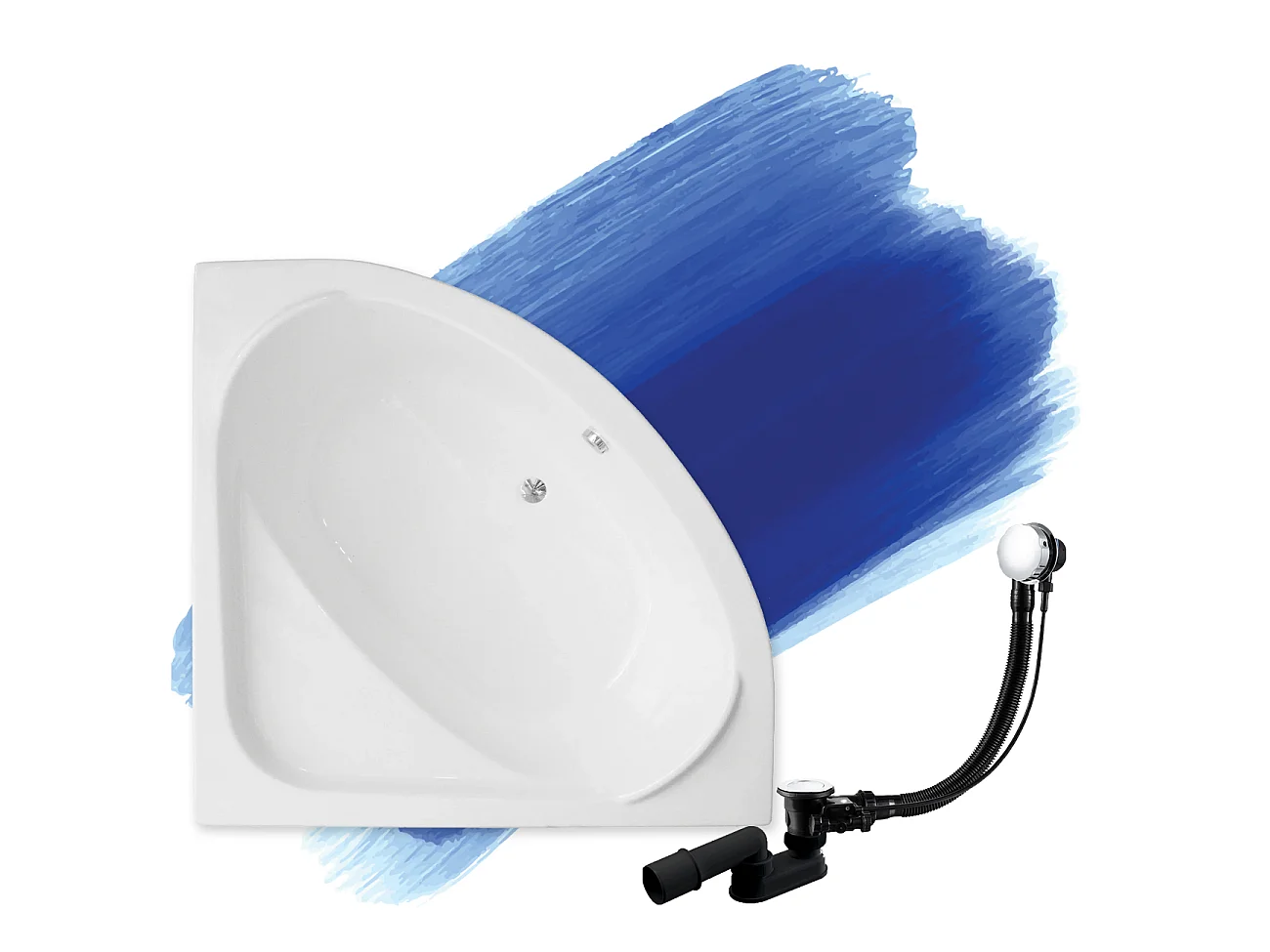 Hoekbad STANDARD 150x150 | Afvoer &amp; poten GRATIS!