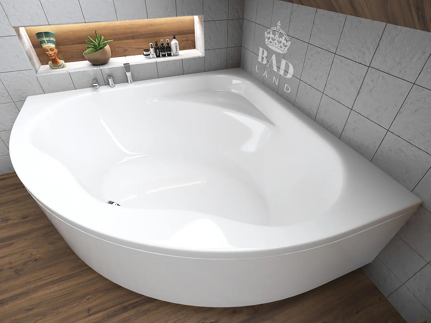 Hoekbad STANDARD 150x150 | Afvoer &amp; poten GRATIS!
