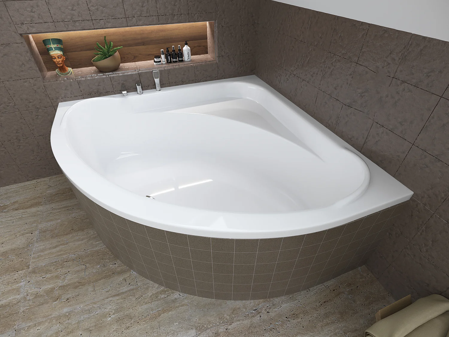 Hoekbad STANDARD 150x150 | Afvoer &amp; poten GRATIS!