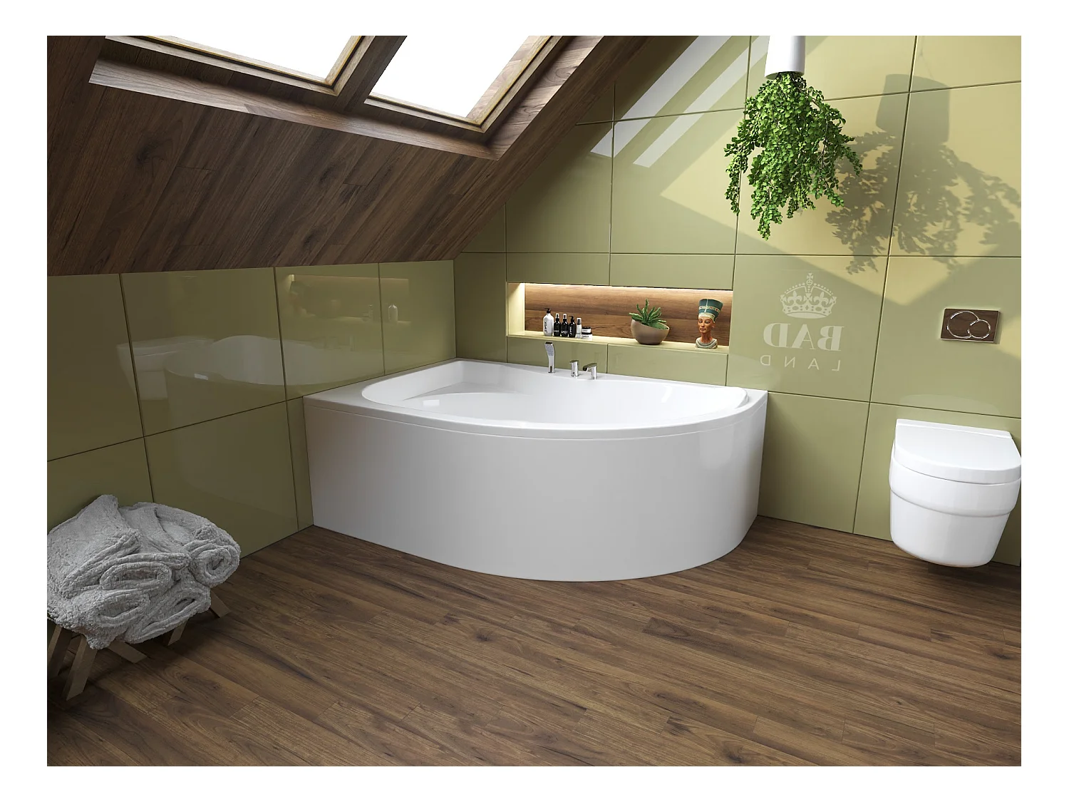 Badewanne Eckwanne DORA 170x110 Links | Ablauf & Füße GRATIS !