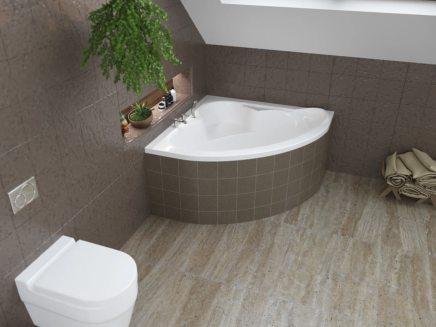 Badewanne Eckwanne STANDARD 130x130 mit Styroporverkleidung | Ablauf & Füße GRATIS !