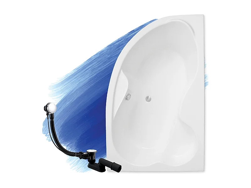 Badewanne Eckwanne MEGA 160x105 Rechts | Ablauf & Füße GRATIS !