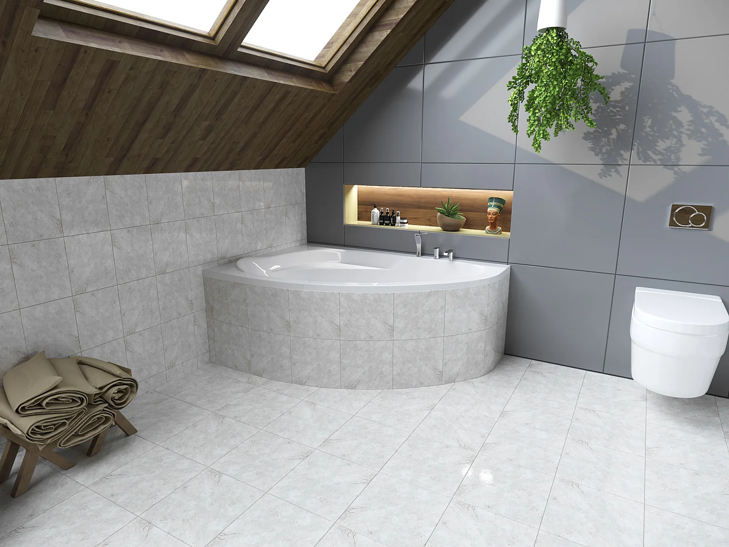 Badewanne Eckwanne MAREA 160x100 Rechts mit Styroporverkleidung | Ablauf & Füße GRATIS !