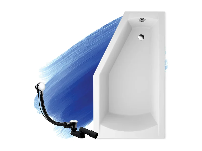 Badewanne Eckwanne SELENA 160x90 Rechts | Ablauf & Füße GRATIS !