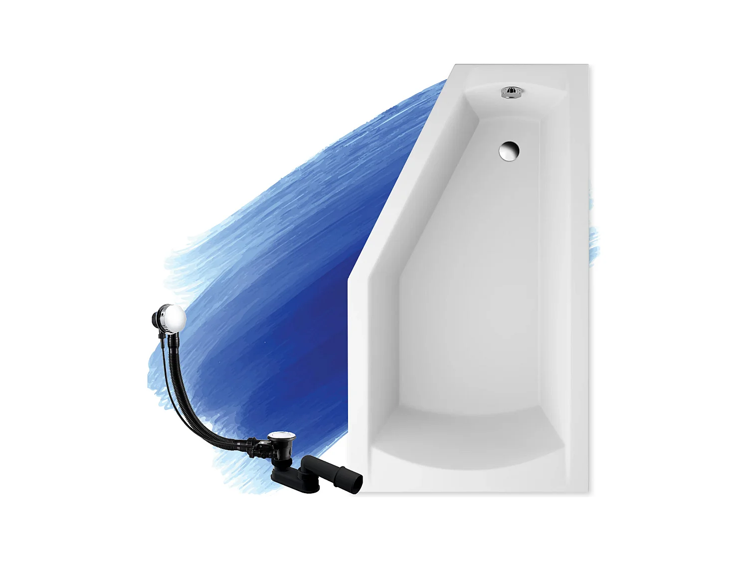 Badewanne Eckwanne SELENA 160x90 Rechts | Ablauf & Füße GRATIS !