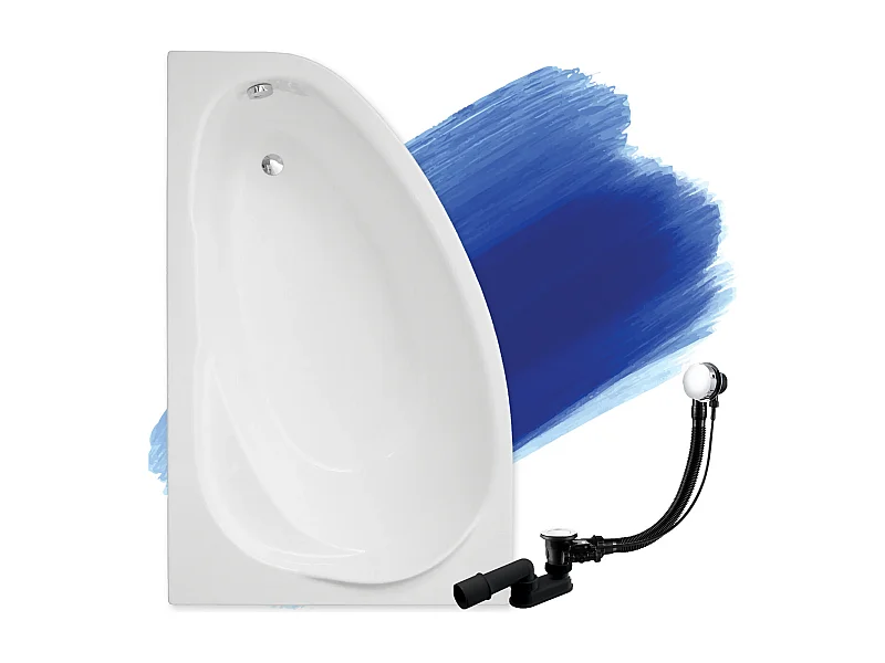 Badewanne Eckwanne MAREA 160x100 Links | Ablauf & Füße GRATIS !