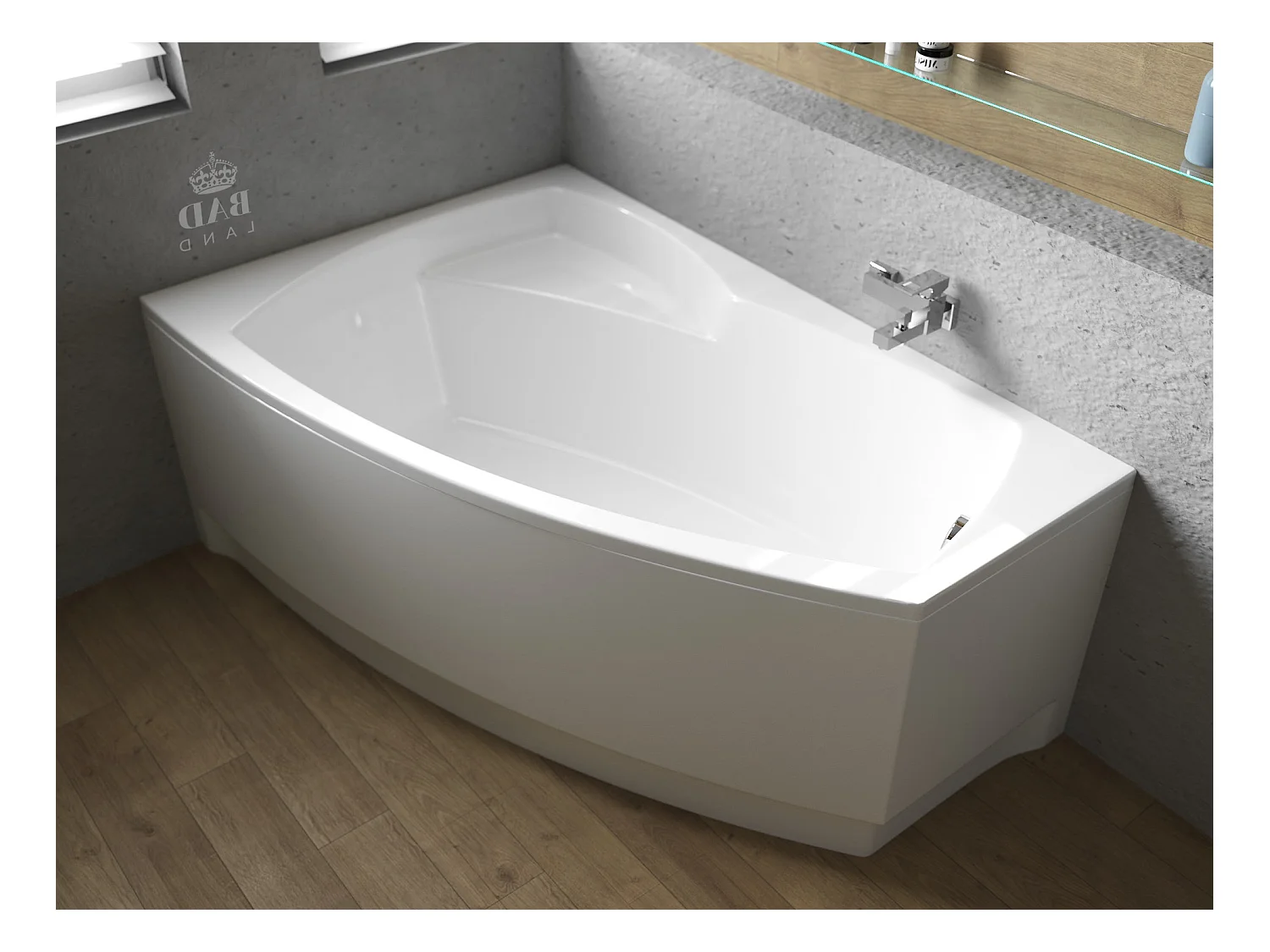 Badewanne Eckwanne FRIDA 150x100 Links | Ablauf & Füße GRATIS !