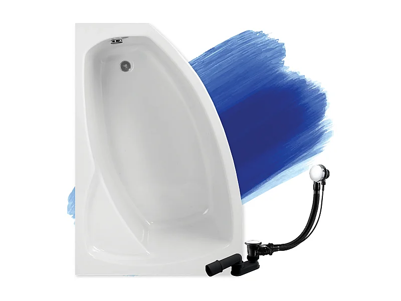 Badewanne Eckwanne FRIDA 150x100 Links | Ablauf & Füße GRATIS !