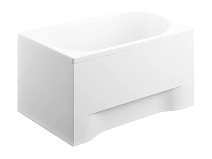 Baignoire rectangulaire 100x65 MINI acrylique blanc + avec Tablier + Pieds + Vidage à chromé