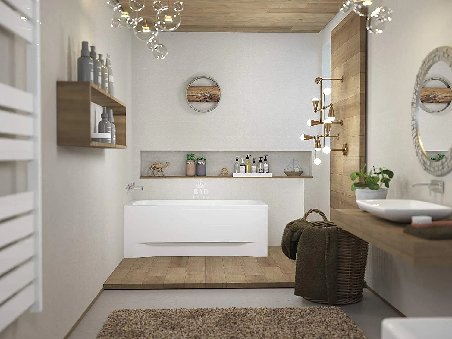 Badewanne Rechteck CLASSIC 160x70 mit AcrylSchürze | Ablauf & Füße GRATIS !