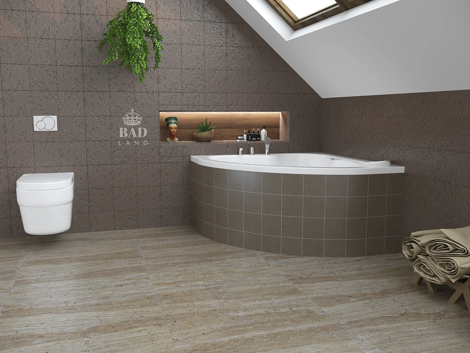 Baignoire asymétrique 130x130 STANDARD acrylique blanc, sans Habillage + Pieds + Vidage à chromé