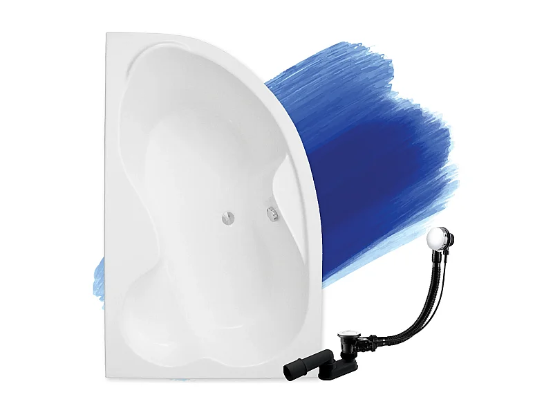 Badewanne Eckwanne MEGA 160x105 Links | Ablauf & Füße GRATIS !