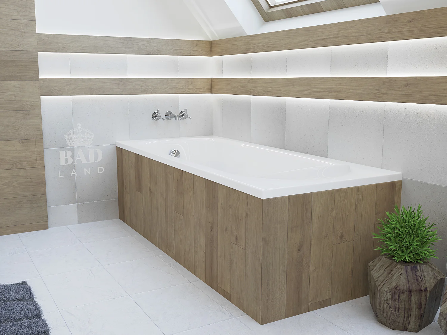 Badewanne Rechteck MEDIUM 160x75 | Ablauf & Füße GRATIS !