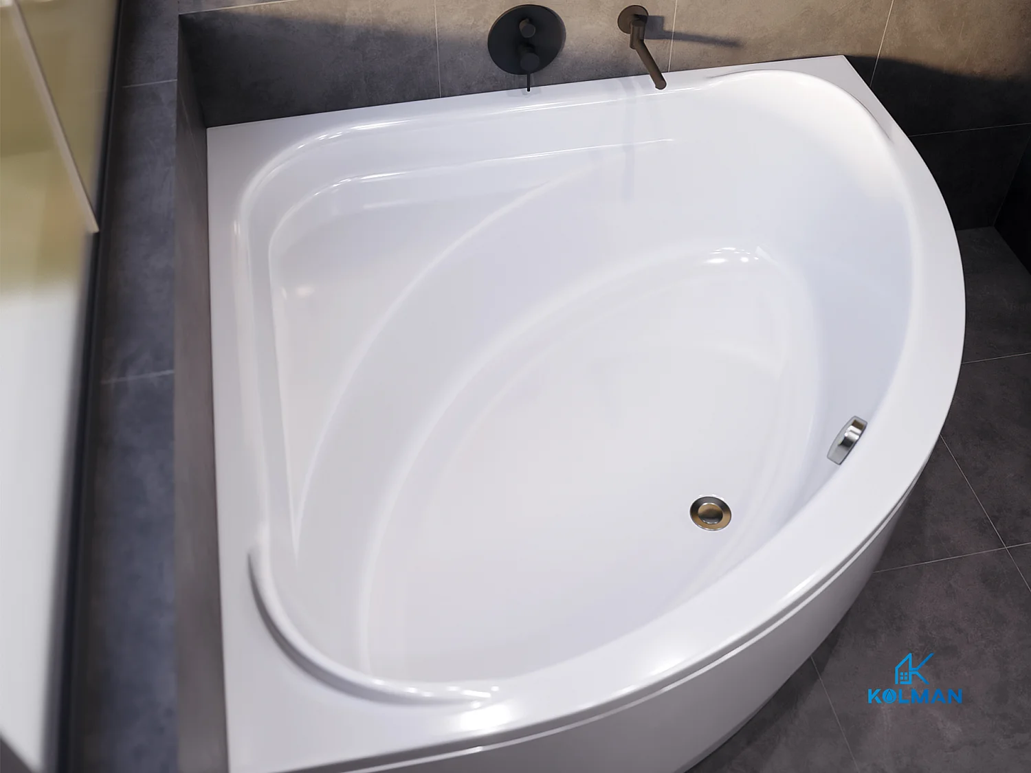 Hoekbad STANDARD 140x140 | Afvoer &amp; poten GRATIS!