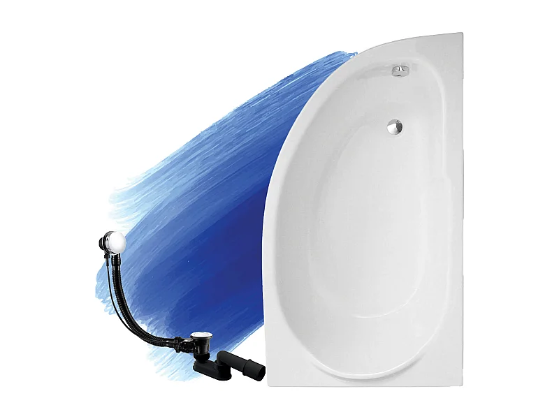 Badewanne Eckwanne MIKI 145x85 Rechts | Ablauf & Füße GRATIS !