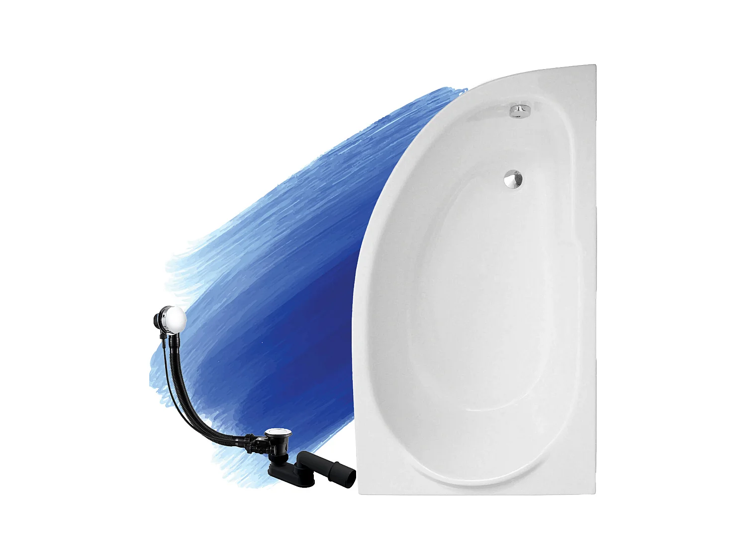 Badewanne Eckwanne MIKI 145x85 Rechts | Ablauf & Füße GRATIS !